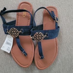 Denim sandal